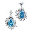 wholesale S925 Silver Imported Ice-Cut 8*12 Teardrop Aquamarine Earrings for Women, Fashionable Colored Gemstone, Zhuozhifang Jewelry Live New Style-0-4