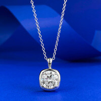 wholesale S925 Sterling Silver 80mm Round Minimalist Necklace, Versatile for Daily Commuting, Wholesale and Dropshipping from Manufacturer-N394 White Diamond >925 Silver