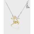 wholesale 925 Silver Bfirst Pendant, Palace Style Nine-Color Deer Necklace for Women, Versatile Accessory with a High-End and Niche Feel-0-6