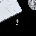 wholesale 925 Sterling Silver Minimalist Waterdrop Zircon Necklace Sweet and Luxe Ins Style Marquise Zircon Versatile Collarbone Chain-0-5