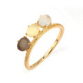 wholesale 925 Silver Gold Plated Japanese Light Jewelry Autumn Winter Vintage Women's Ring with Natural Crystal, Direct from Manufacturer-0-0