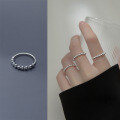 wholesale S925 Silver Nalan Ring for Women, Korean Style, Elegant and Simple, Small and Fresh, Smooth Bead, Sweet Halo Jewelry J9539-0-1