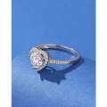 wholesale S925 Sterling Silver Moissanite 1 Carat Heart-Shaped Ring Women's Luxury Wedding Engagement Ring Gift for Girlfriend-0-2