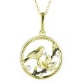 wholesale S925 Sterling Silver Exquisite Floral Bird Pendant Necklace for Women, Elegant Gift for Girlfriend, Unique Collarbone Chain Wholesale-0-4