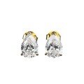 wholesale S925 Sterling Silver 2-Carat Pear Drop Earrings, Everyday Versatile Style for European and American Cross-Border Sales-0-4