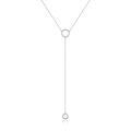 wholesale 925 Silver Single Zircon Necklace, High-End Exquisite Ins Style Socialite Fashion Necklace, Elegant Design Sophisticated Collarbone Chain-0-3