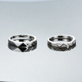 Sterling Silver 1 Carat Moissanite Couple's Ring Proposal Birthday Gift-0-0