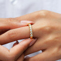 Gold-Plated S925 Silver Ring with Moissanite for Women-0-1