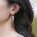 wholesale S925 Sterling Silver Original Design Ancient Style Palace Lantern Earrings for Women, Long Vintage Tassel Earrings, Drop Shipping-0-1