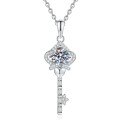 S925 Sterling Silver Moissanite Crown Key Fashion Collar Necklace Wholesale-0-3