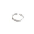 wholesale S925 Sterling Silver Korean Version Fashion Minimalist Plain Brushed Open Joint Ring Tail Ring Band-0-4