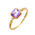 wholesale S925 Sterling Silver Japanese New Luxury Amethyst Thin Ring for Women, Direct Factory Supply, High-Quality Jewelry Wholesale-0-0