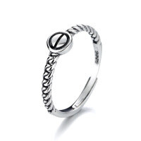 wholesale Sterling Silver ChaoSheng S925 Minimalist Geometric Resin Ring, Korean Style Ins Index Finger Ring for Women-A043J/approx. 1.7g Opening adjustable