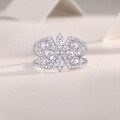 Sterling Silver Moissanite Butterfly Ring, Luxury Cross-border Wholesale Factory Fashion Jewelry-0-2