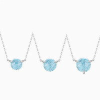 wholesale 925 Sterling Silver Minimalist Bubble Single Diamond Necklace, Niche Design, High-End Feel, Light Luxury, Versatile Diamond Necklace Collarbone Chain-White Diamond-M 925 Silver