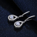 S925 Silver Moissanite Earrings, Teardrop Shape, Fine Craftsmanship-0-1