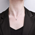 S925 Silver Moissanite Snake Year Pendant Necklace for Women-0-2