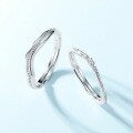 wholesale 925 Sterling Silver New Japanese Minimalist Geometric Wave Ring, Ins Style Stackable Adjustable Ring-0-4