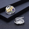 wholesale S925 Sterling Silver Designer High-End Gemstone Ear Studs Natural Style Design with Natural Gemstones-0-2