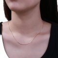 wholesale S925 Sterling Silver Maker's Fashion 08m Box Chain 40+5 Plain Silver Necklace Simple and Delicate for Pendant Decoration-0-1