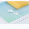 wholesale S925 Silver Korean Japanese Style Minimalist Wing Stud Earrings Wholesale E7681-0-2