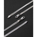 wholesale 925 Sterling Silver Blade Snake Chain for Women and Men, Versatile Necklace Factory Jewelry Processing Customization-0-2