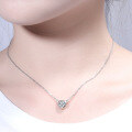 wholesale S925 Sterling Silver Cross-Border Moissanite Bubble Necklace for Women, Single Diamond Pendant, Minimalist and Chic Collarbone Chain with a Niche, High-End Feel-0-3