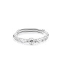 wholesale Metal S990 Sterling Silver, Baby Bracelet Round Bead Pattern Unisex Pair Push-Pull Style Infant Child Full Moon Gift Jewelry-0-4