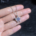 S925 Silver Moissanite Necklace Women Butterfly Mini Pearl Design Wholesale-0-1