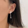 wholesale S925 Sterling Silver Heart Tassel Earrings for Women, Luxury Fashion Small Heart-Shaped Earrings, Trendy New Style 2024-0-3