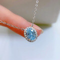 wholesale S925 silver new jewelry Radiant 6*8mm oval pendant women's high-carbon diamond pendantins-0-3