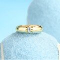 wholesale Gold-plated over 925 Sterling Silver Moissanite Ring for Women, Small Batch High-end Cross-border Trade Ins Style Full-body Silver Jewelry Wholesale-0-3