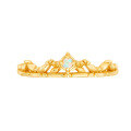 wholesale 10K Gold Summer New Arrival Natural Opal Minimalist Crown Openwork Ring for Women Direct from Manufacturer-0-4