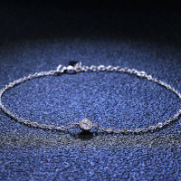925 Silver Moissanite T Bubble Bracelet for Women Live Factory Direct-10-point diamond (set with moissanite)  925 silver