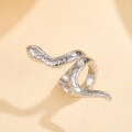 wholesale Metal: S925 Sterling Silver, Single Snake Animal Ear Cuff, Fashion Sweet and Cool Aloof Style, Trendy Personality, Ins Style Ear Cuff Earring-0-1