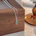 wholesale S925 Sterling Silver Lucky Clover Necklace for Women, Minimalist and Delicate Ins Style Dainty Collarbone Chain-0-4