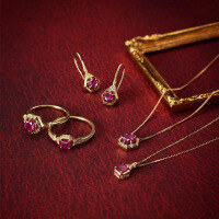 wholesale 925 Silver Japanese-style Light Luxury Jewelry Limited Red Corundum Vintage Embossed Geometric Ring for Women, New Versatile and Elegant Design-Vintage Red Corundum Ring Size 12