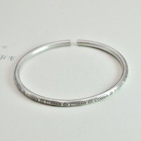 wholesale Solid 999 Silver Retro Antique Small Fish Pattern Bracelet, Pure Silver Solid Minimalist Literary Unisex Student Adjustable Bangle-One bracelet (1000105) Pure silver