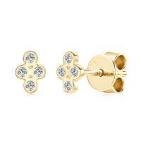 Sterling Silver Square Moissanite Stud Earrings for Women-Model R [Clearance Sale with Free Shipping] K Gold  925 Silver