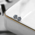 wholesale 18K White Gold Classic Minimalist Six-Prong Genuine Diamond Stud Earrings for Women, Fashionable 9K Gold Moissanite Custom Earrings Ins-0-1