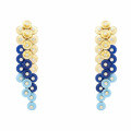 wholesale 925 Silver Gold-plated Earrings with High Carbon Diamonds, Vanjia Gold Foil Beads, Lapis Lazuli, Fashion Jewelry, Versatile Women's Earrings-0-4