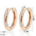 S925 Sterling Silver Moissanite Champagne Gold Ear Studs-0-3