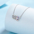 wholesale S925 Moissanite Necklace, New Sheng Yi Light Luxury Fashion Heart and Rectangle High-end Sense Women's Necklace-0-2