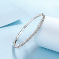 wholesale PT950 Gold Plated 925 Sterling Silver Women's Moissanite Minimalist Luxury Bracelet for Girlfriend Best Friend Ready to Ship Wholesale-0-2