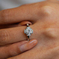 S925 Sterling Silver Moissanite Ring, High-End Women's Hollow Four-Paw Classic Proposal, Drop Shipping-0-1