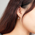 wholesale Metal 925 Silver Retro Metallic Shell Earrings For Women,, Ins。-0-2