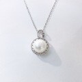 wholesale Sterling Silver Korean Style Elegant Freshwater Pearl Women's Versatile Niche Design Necklace Gift for Girlfriend or Mother Luxury Collarbone Jewelry-0-1