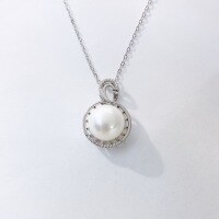 wholesale Sterling Silver Korean Style Elegant Freshwater Pearl Women's Versatile Niche Design Necklace Gift for Girlfriend or Mother Luxury Collarbone Jewelry-TL006638 925 silver
