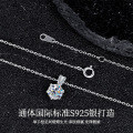S925 Silver Cross-Border Snake Year Moissanite Necklace for Women-0-0