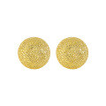 wholesale S925 metal geometric circular matte ear studs for women, high-end textured crystal silver earrings, wholesale in minimalist style-0-8